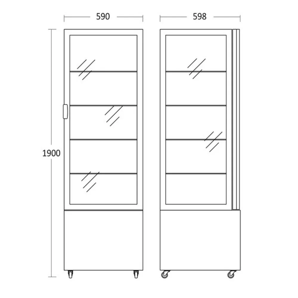 Aukstā vitrīna 250L DC402BB (19311110000DC402BB)