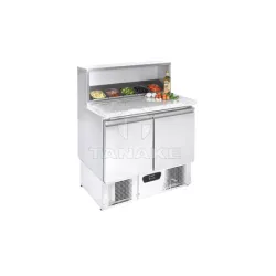 Comptoir réfrigéré à salade avec plan de travail en granit GN1/1 104L