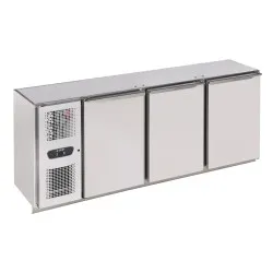 Bāra ledusskapis ar 3 durvīm 258L