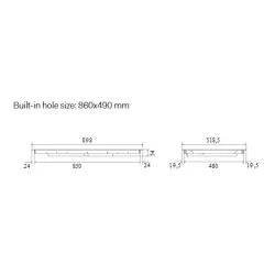 Induction hob HCBI906TC 90 cm 6 zones