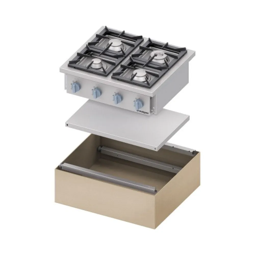 Gāzes plīts ar 6 degļiem 1200 32,5 kW (978613)