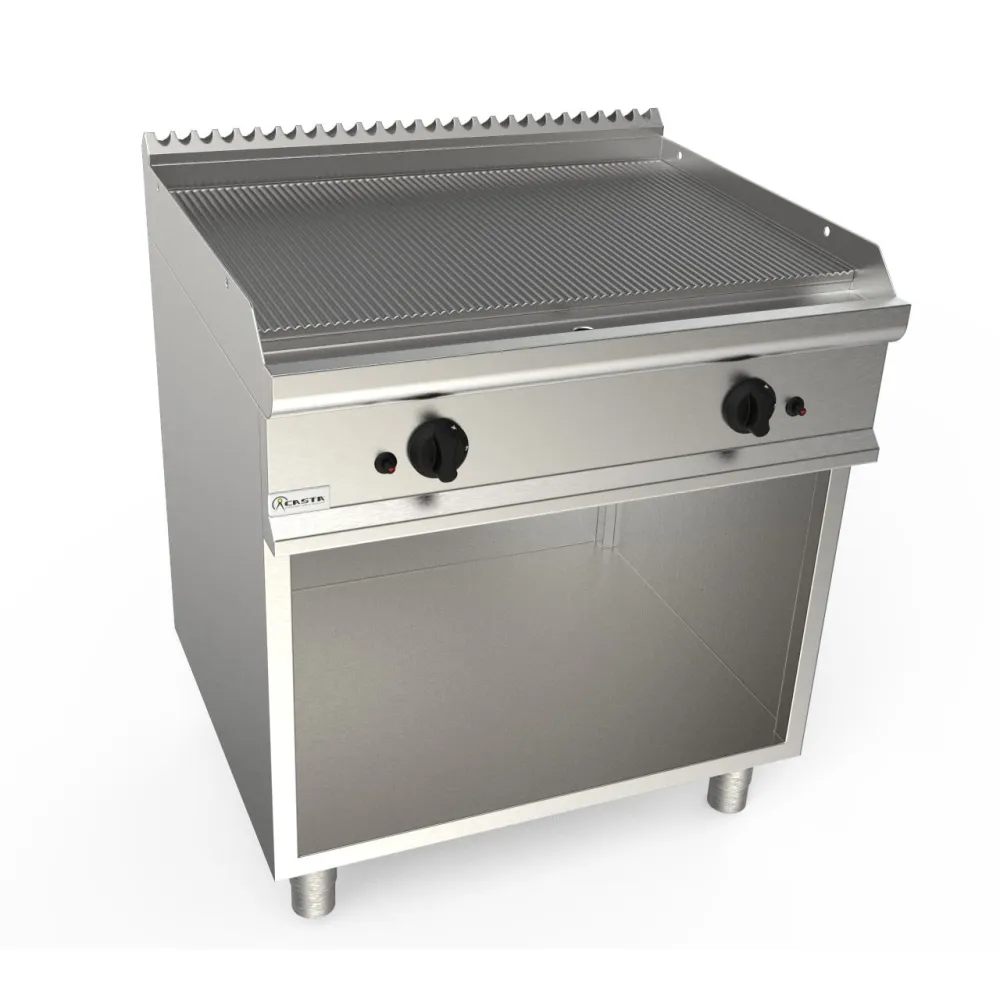 Gāzes rievota grilvirsma ar neitrālo skapi LADY 700 L7/KTG2BARC