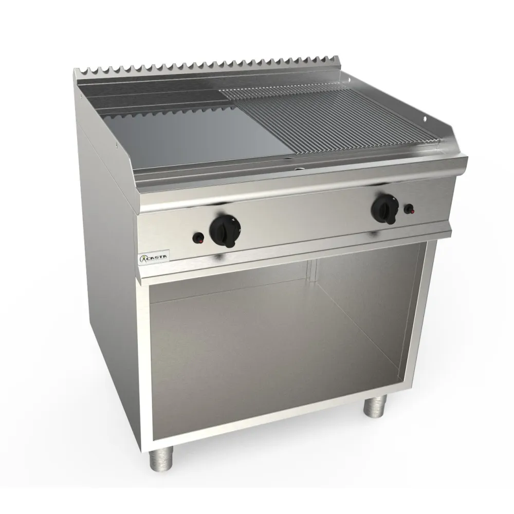 Gāzes gluda-rievota grilvirsma ar neitrālo skapi LADY 700 L7/KTG2BAMC