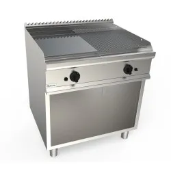 Gāzes gluda-rievota grilvirsma ar neitrālo skapi LADY 700 L7/KTG2BAMC