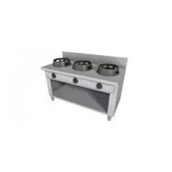 Gāzes WOK plīts ar neitrālo skapi 1500x700mm LS03150070BA