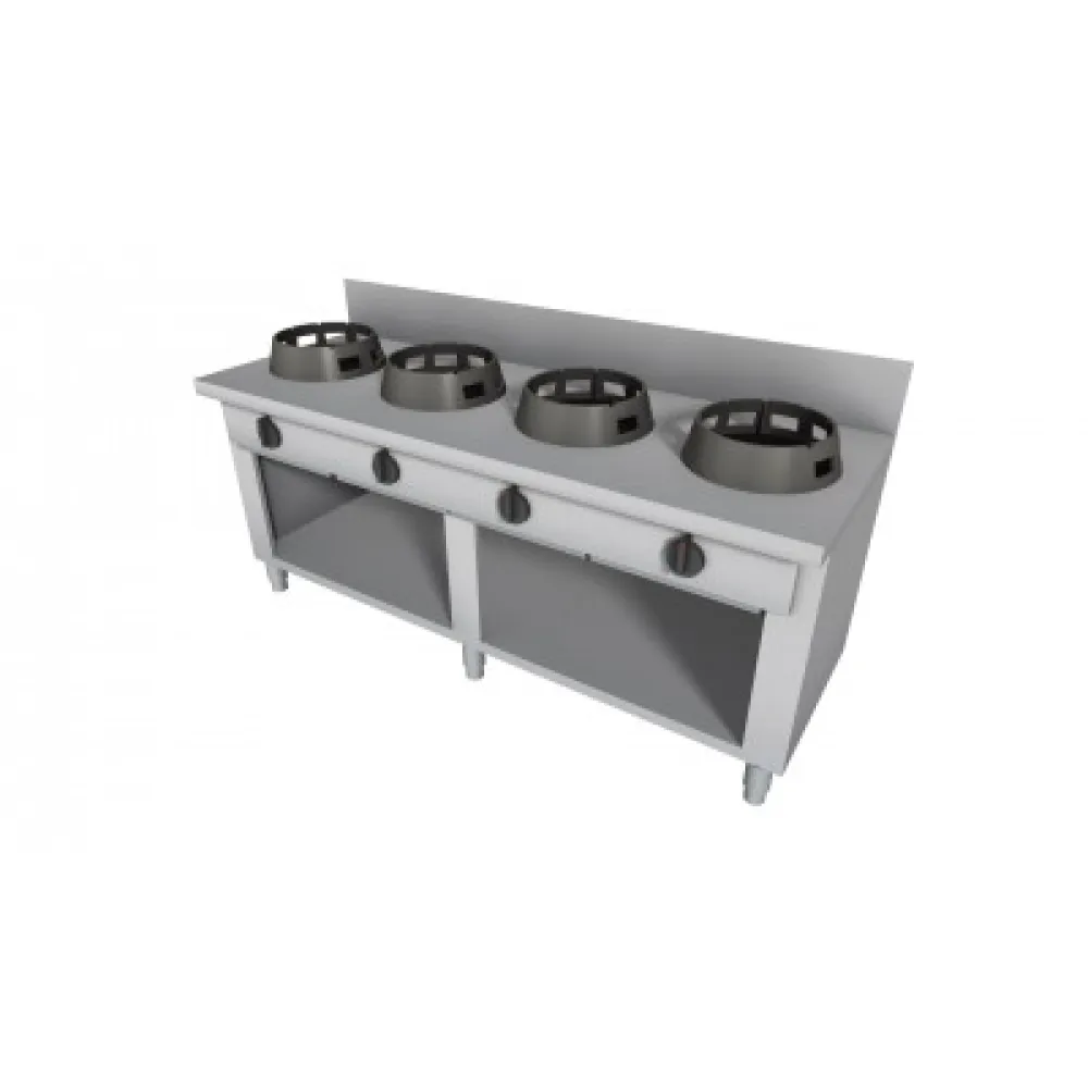 Gāzes WOK plīts ar neitrālo skapi 2000x700mm LS03150070BA (LS04200070BA)