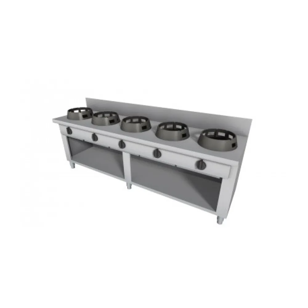 Gāzes WOK plīts ar neitrālo skapi 2500x700mm LS0250070BA