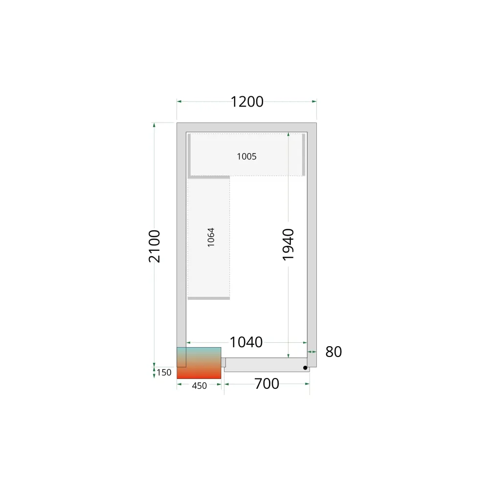 Aukstumkameras paneļi NF 1200 / 2100 / 2120 mm, 80mm (44036)