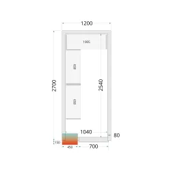 Aukstumkameras paneļi NF 1200 / 2700 / 2120 mm, 80mm