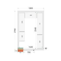 Aukstumkameras paneļi NF 1800 / 2700 / 2120 mm, 80 mm