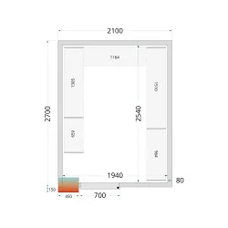 Aukstumkameras paneļi NF 2100 / 2700 / 2120 mm, 80 mm