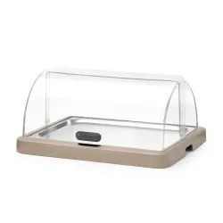 Aukstais displejs marmīts ar roll-top vāku 460x355x(H)220mm, bēšs