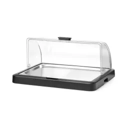 Aukstais displejs marmīts ar roll-top vāku 460x355x(H)220mm, melns