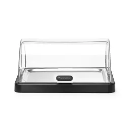Aukstais displejs marmīts ar roll-top vāku 460x355x(H)220mm, melns