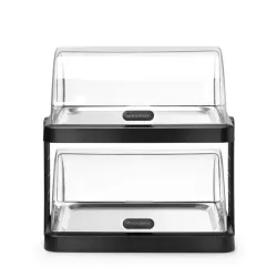 Dubultais aukstais displeja marmīts ar roll-top vāku 480×355×(H)480 mm, melns