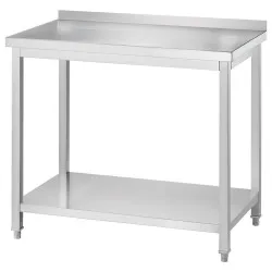 Nerūsējošā tērauda galds ar plauktu 800x600x850 mm