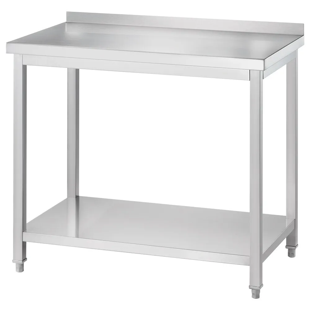 Nerūsējošā tērauda galds ar plauktu  1000x600x850 mm (671306)