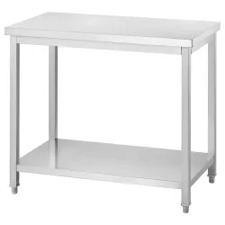 Centrālais nerūsējošā tērauda galds ar plauktu 600x700x850 mm