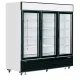 Saldētava vitrīna 1436L, 3 veramās durvis, balta (LGF7500)