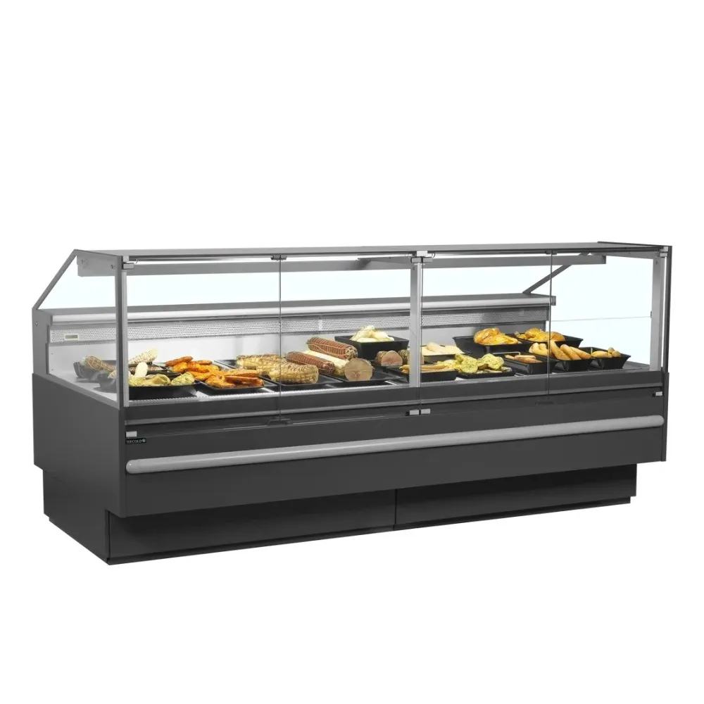 Ledusskapis - vitrīna SOCB25082A, pelēka