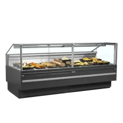 Ledusskapis - vitrīna SOCB25082A, pelēka