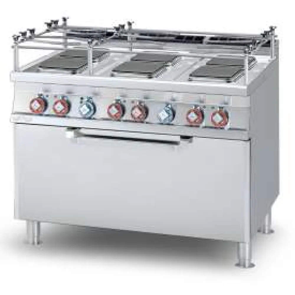 Elektrīskā plīts ar cepeškrāsni, 6 riņķi CFQ6-712ETX (08661233X)