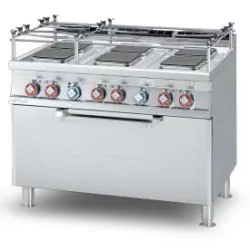 Elektrīskā plīts ar cepeškrāsni, 6 riņķi CFQ6-712ETX