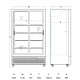 Ledusskapis-vitrīna, melns, 678 L, DC 1000 BSLD (263111DC1000BSLD)