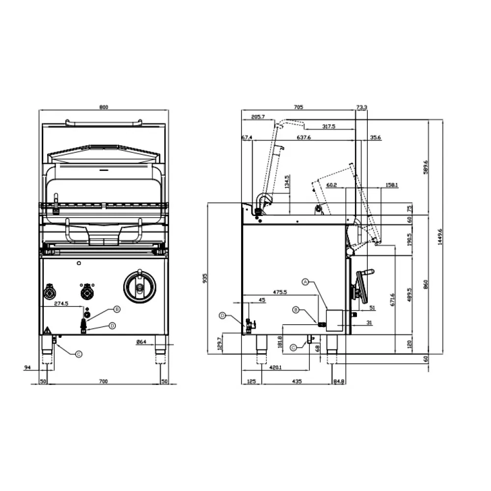 Gāzes dziļā panna AUTOMATIC 50L BRM50-78G (08340851)