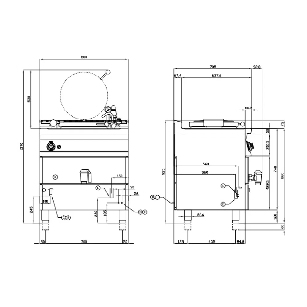 Gāzes vārkatls 50L 70 PI50-78G (08350851)