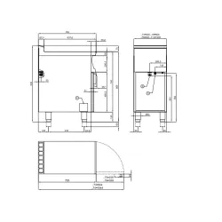 Indukcijas plīts ar neitrālo skapi Touch Screen 70 PCI-74ETT