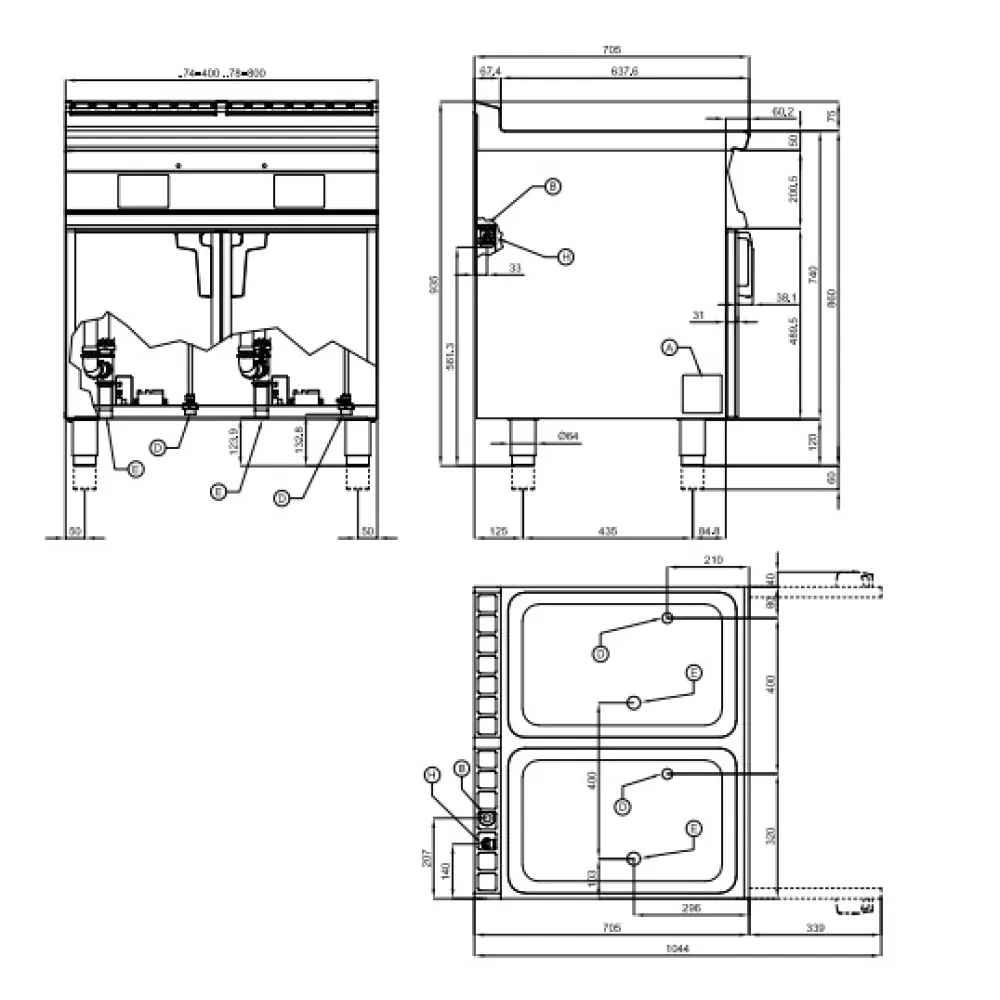 Elektriskais pastas vārītājs 25+25L Touch Screen 70 CPA-78ETT (0810A835)
