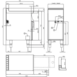 Elektriskais fritieris ar neitrālo skapi 13+13L Touch Screen 70 F2/13-78ETT