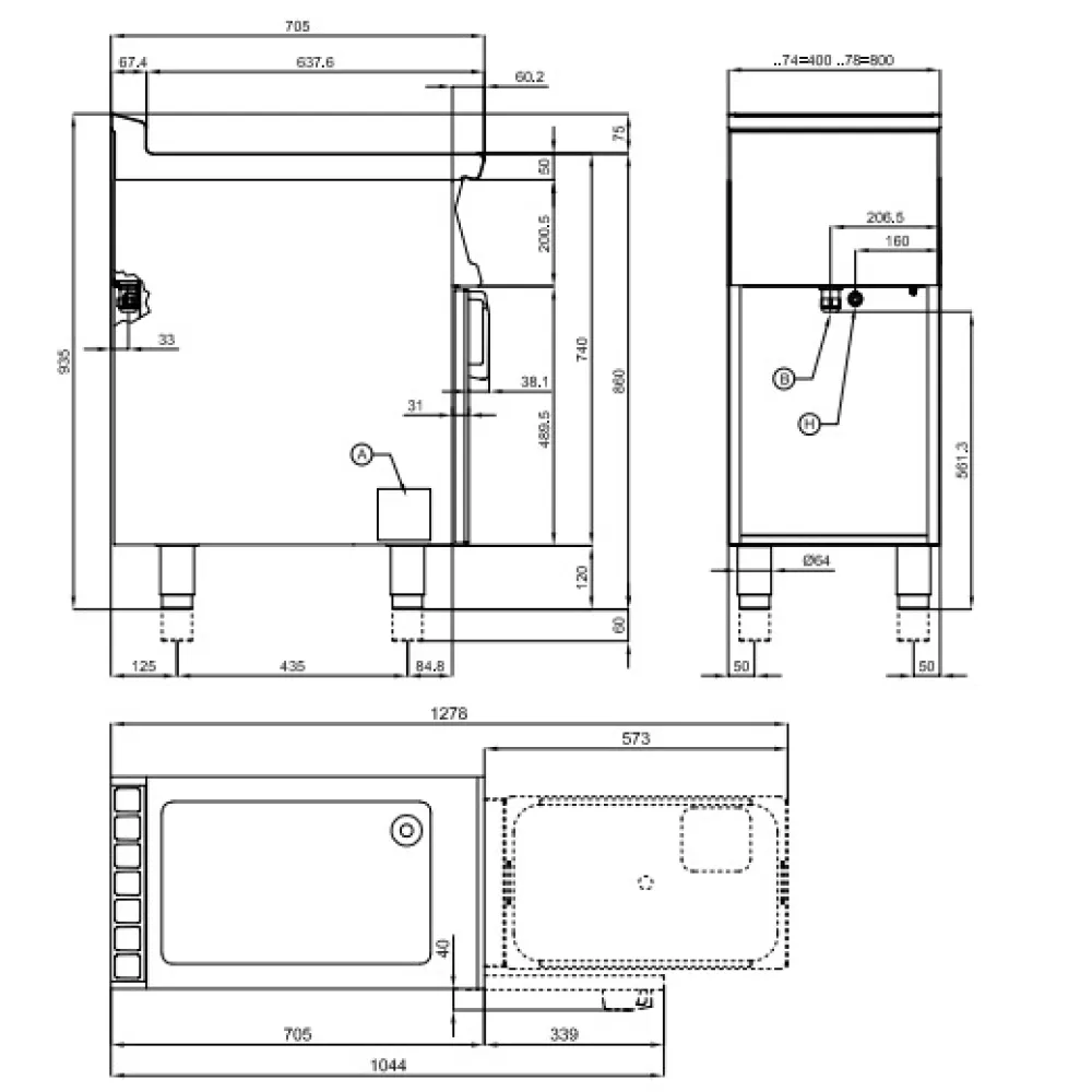 Elektriskā daudzfunkcionālā fiksētā panna Touch Screen 70 BRF-74ETT (0807A433)