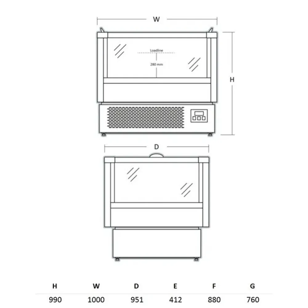 Impulsa vitrīna 230 L  IMC1000BD (673113IMC1000BD)