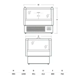Impulsa vitrīna 230 L  IMC1000BD