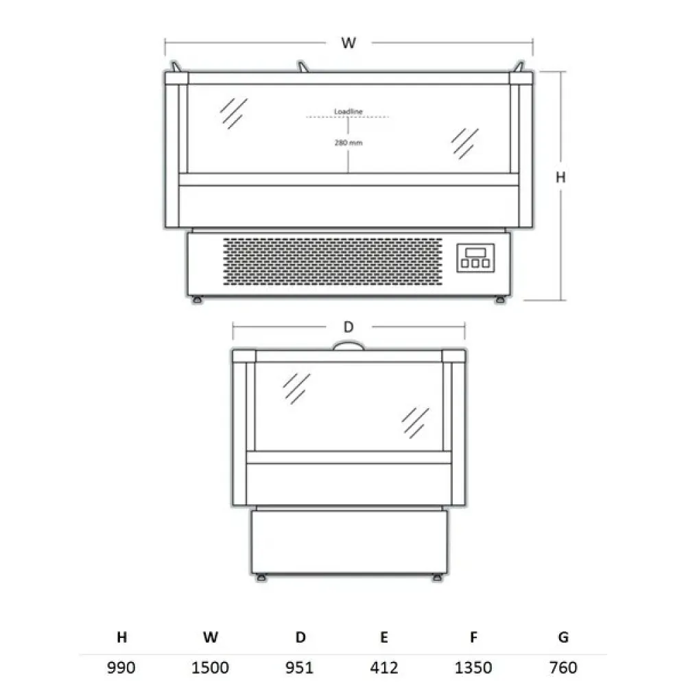 Impulsa vitrīna 358 L IMC1500BD (673113IMC1500BD)