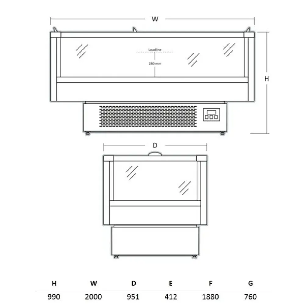 Impulsa vitrīna 485 L IMC2000BD (673113IMC2000BD)