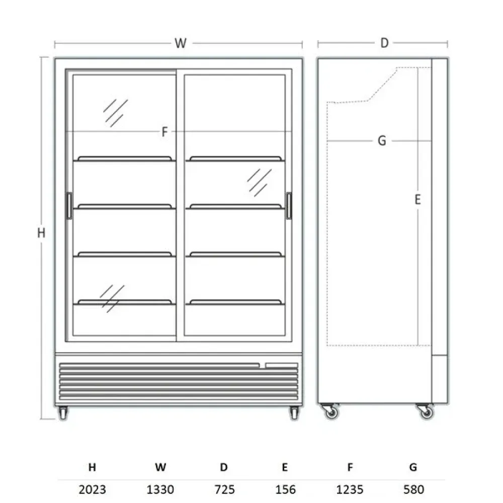 Ledusskapis/vitrīna 1116 L DC1300BSLD (263111DC1300BSLD)