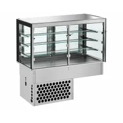 Aukstā vitrīna, veramās durvis 2 GN1/1 DROP-IN DDRVC7-H-CP-3-2