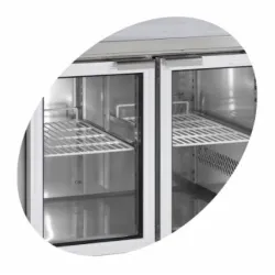 Galds ledusskapis CK 7310G ar stikla durvīm