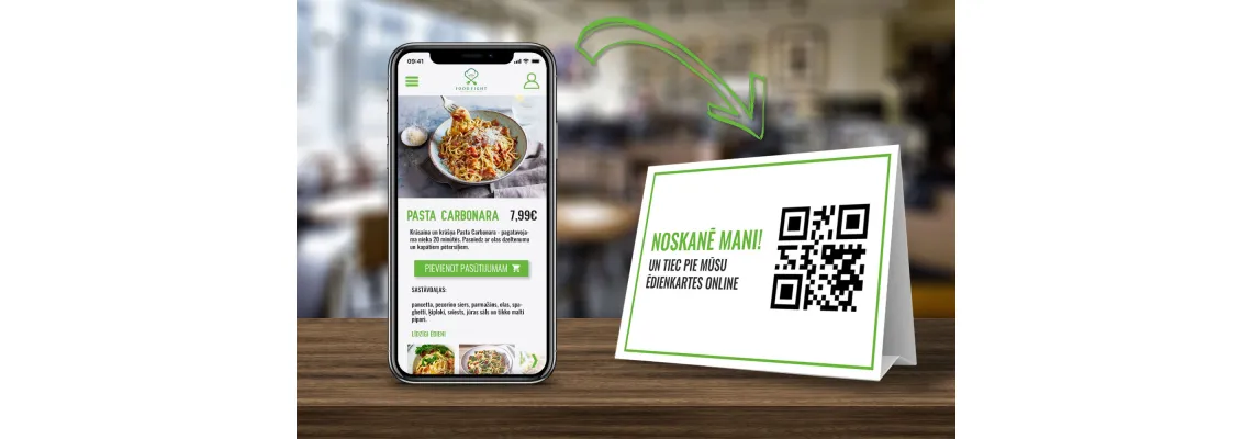 Restorānu QR Kodu ēdienkartes