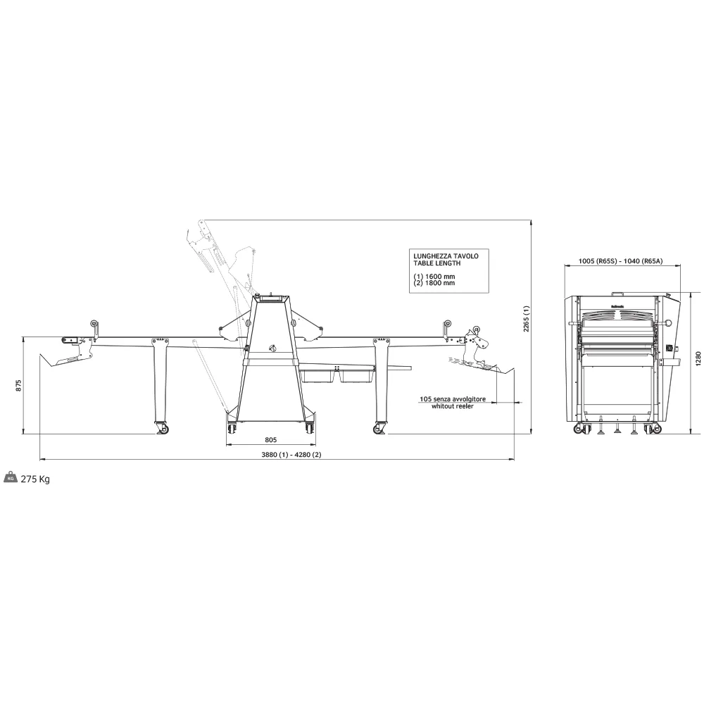 Automātiskais mīklas rullis R65AX/14