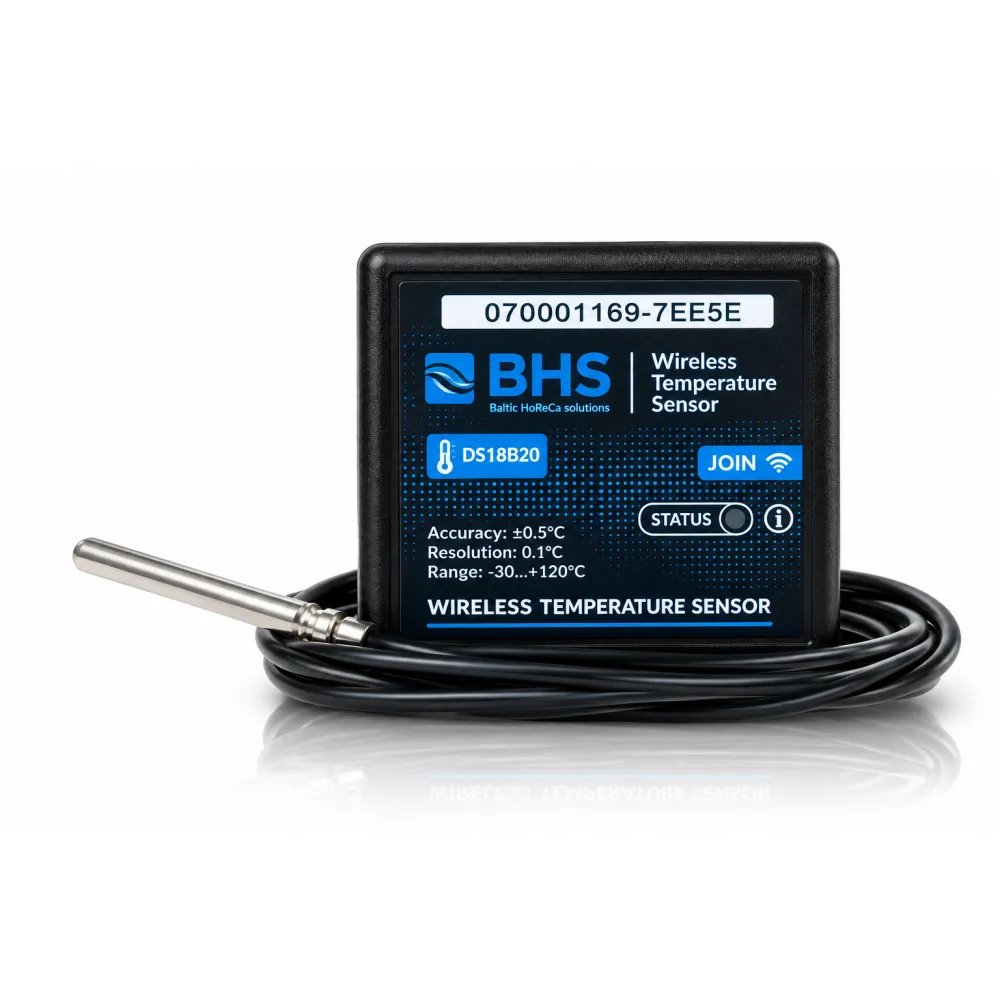 BHS Bezvadu temperatūras sensors ar zondi BBDS18B20