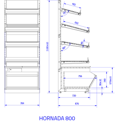 Shelf HORNADA 800
