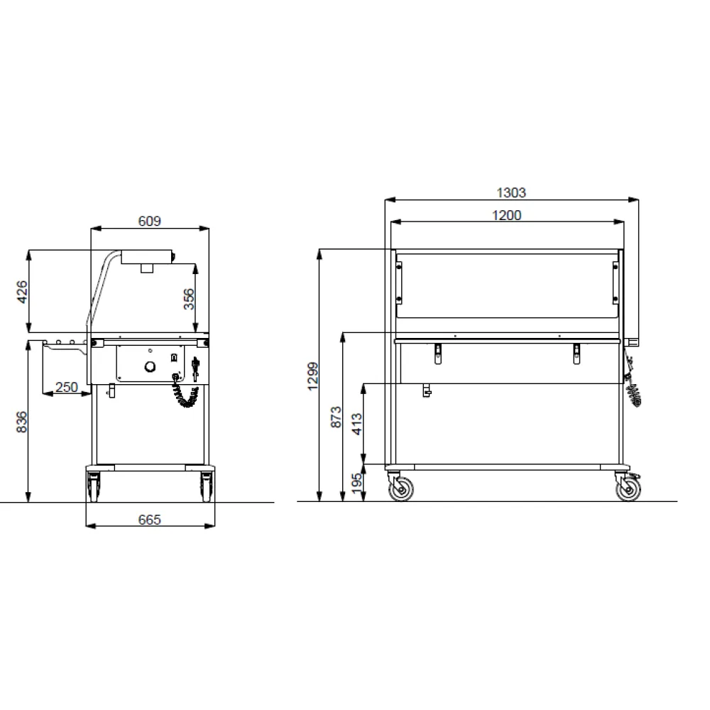 PĀRVIETOJAMS BAIN MARIE MARMĪTS AR HALOGĒNA LAMPĀM COMPASS 3 HALO (02000COMP3BM/H)