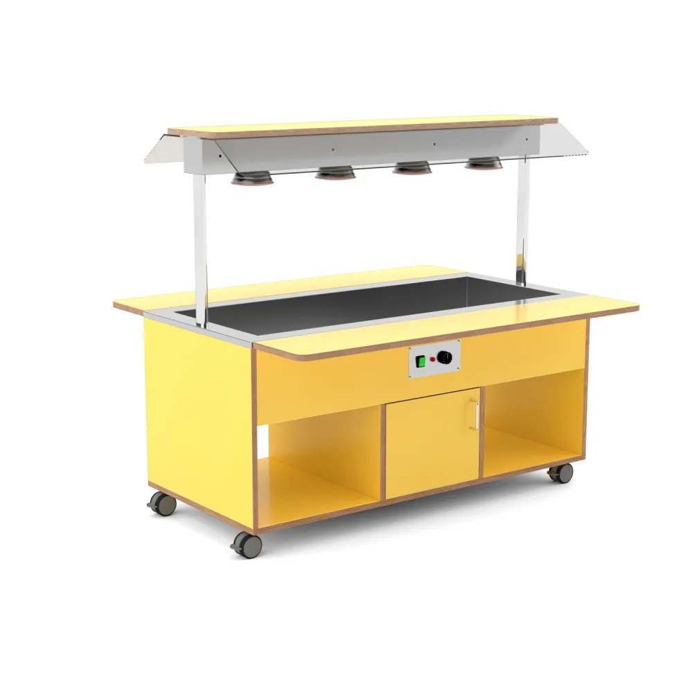 BAIN MARIE APSILDĀMA BUFETE AR INFRASARKANAJĀM LAMPĀM HAPPY 4 BM/INFRA (013HP4B/INFR)