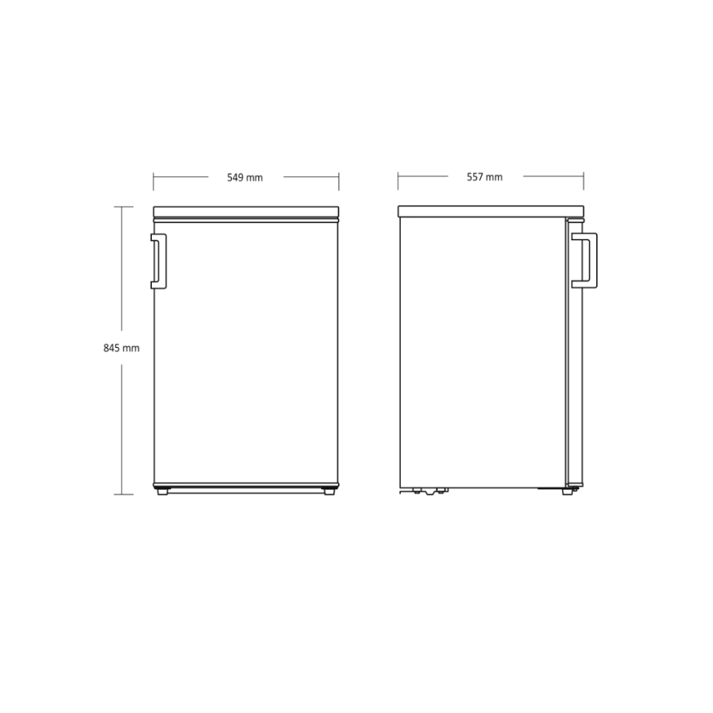 Ledusskapis ar saldētavu 94+13L SKB 161 W (01030161W10000)