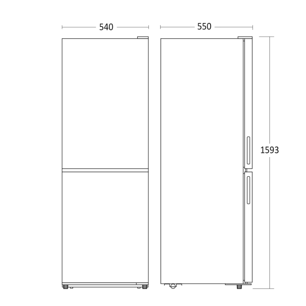 Ledusskapis ar saldētavu 153 + 74L SKF 297 W (01030297W10000)