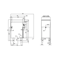 Elektrīskā plīts ar cepeškrāsni 4 riņķi CFM4-66ETX/V